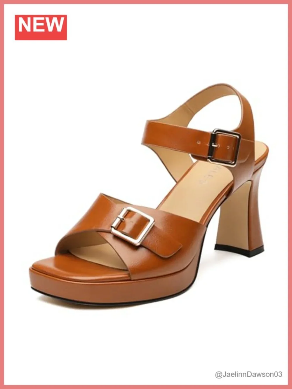 Chunky Heel Platform Sandals Open Toe Ankle Strap Block Heels Wedding Party